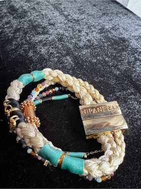 HIPANEMA Goldtone Multi-Strands (4) Magnetic Lock 7" Bracelet